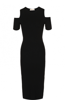 Платье-футляр с круглым вырезом и открытыми плечами MICHAEL Michael Kors