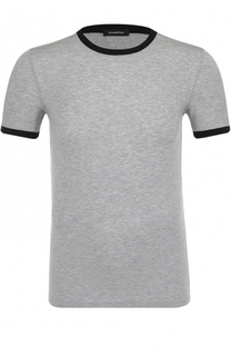 Футболка из вискозы с круглым вырезом Ermenegildo Zegna