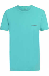 Хлопковая футболка с круглым вырезом Emporio Armani
