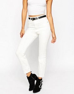 Белые джинсы слим в винтажном стиле ASOS Farleigh - Белый