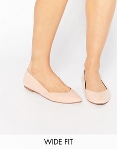Балетки для широкой стопы ASOS LUCY - Бежевый