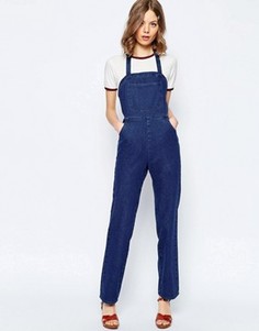 Джинсовый комбинезон с халтером ASOS - Синий