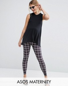 Леггинсы в клетку для беременных ASOS Maternity - Мульти