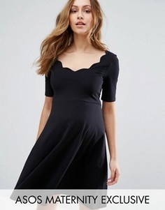 Приталенное платье для беременных ASOS Maternity - Черный