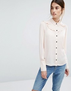 Рубашка с оборкой Vero Moda - Кремовый