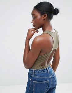 Боди с отделкой сзади ASOS - Зеленый