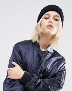 Шапка-бини из овечьей шерсти ASOS - Черный
