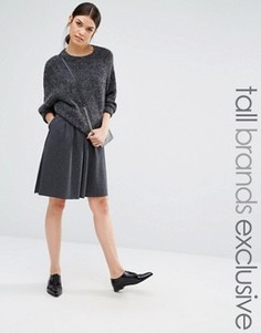 Плиссированная юбка миди Y.A.S Tall Evita - Серый