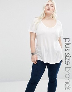 Трикотажная футболка Brave Soul Plus - Кремовый