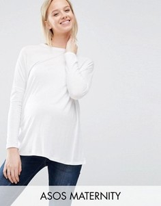 Лонгслив для беременных ASOS Maternity - Белый