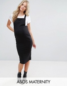 Платье-сарафан для беременных ASOS Maternity Column - Черный
