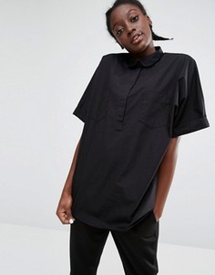 Рубашка с карманом Monki - Черный