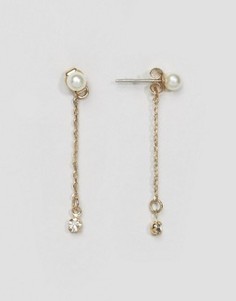 Серьги с маленькими жемчужинами ASOS - Золотой