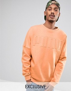 Оранжевый oversize-свитшот с круглым вырезом Puma эксклюзивно для ASOS - Оранжевый