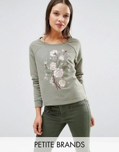 Джемпер с вышивкой New Look Petite - Зеленый