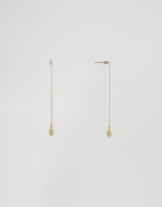 Серьги-подвески с отделкой в виде сосновой шишки ASOS - Золотой