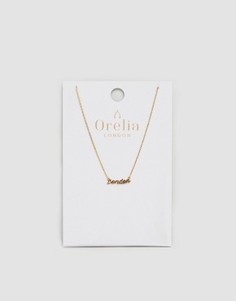 Ожерелье с подвеской-текстом Orelia London - Золотой