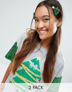 2 новогодних заколки для волос ASOS - Мульти