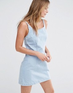 Облегающее джинсовое платье с выбеленным эффектом New Look - Мульти