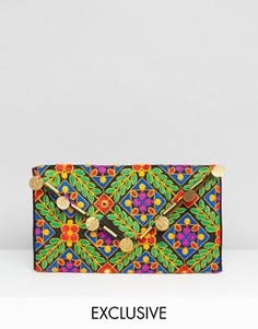 Клатч с вышивкой Reclaimed Vintage - Розовый