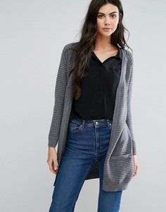 Кардиган в рубчик с карманами Vero Moda - Серый