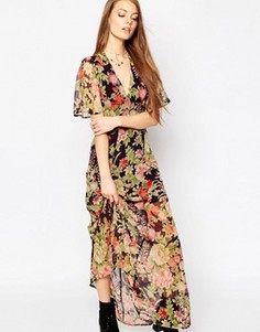 Платье макси с цветочным принтом ASOS - Мульти