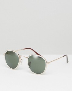 Белые круглые солнцезащитные очки ASOS - Белый