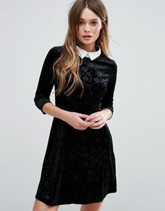 Платье с воротником Питер Пэн QED London - Черный