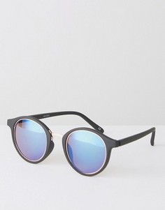 Круглые черные солнцезащитные очки ASOS - Черный