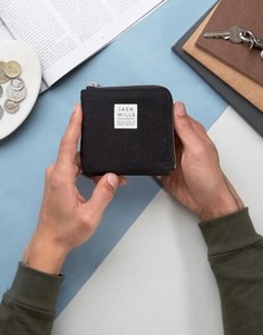 Jack Wills Kepson Zip Canvas Wallet Black - Черный
