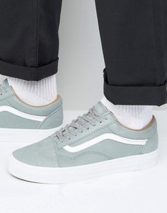 Vans Old Skool Premium Leather Trainers In Grey VA38G1MRZ - Серый