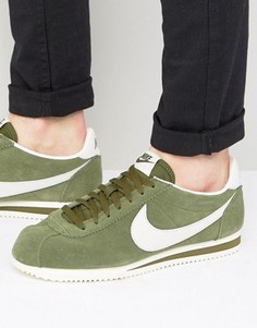 Nike Cortez Leather Trainers In Green 861535-301 - Зеленый