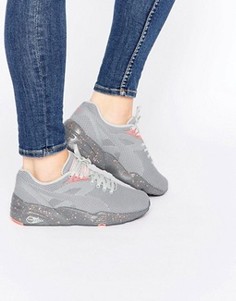 Кроссовки из трикотажа и сеточки Puma R698 V2 FLTRD WNs - Серый