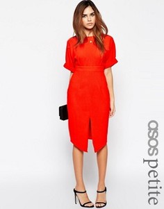 Платье с разрезом спереди ASOS PETITE - Красный