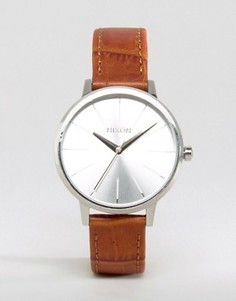 Часы со светло-коричневым кожаным ремешком Nixon Kensington - Коричневый