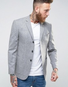 Зауженный блейзер в крапинку ASOS - Серый