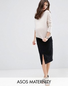 Черная джинсовая юбка‑карандаш для беременных ASOS Maternity - Черный