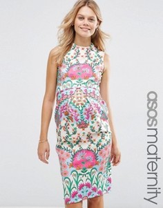 Платье-футляр с цветочным принтом для беременных ASOS Maternity - Мульти