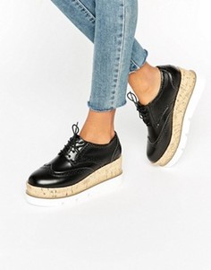 Туфли на шнуровке и платформе ASOS OLIVE - Черный
