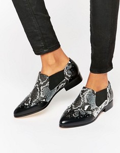 Остроносые туфли на плоской подошве ASOS MAISEY - Серый