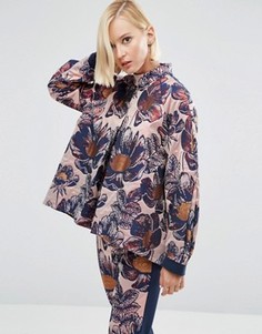 Фактурный топ с цветочным принтом ASOS WHITE - Мульти