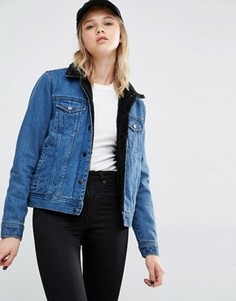 Джинсовая куртка на меховой подкладке Dr Denim - Синий