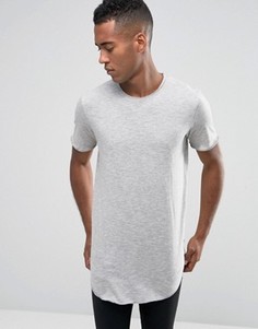 Длинная футболка с асимметричным краем Jack &amp; Jones - Серый