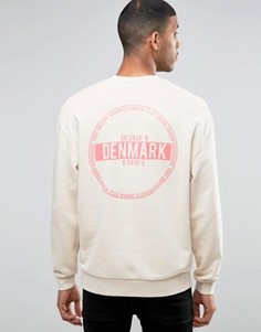 Oversize-свитшот с принтом Denmark ASOS - Бежевый