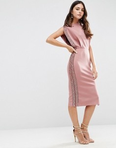 Облегающее платье миди ASOS - Розовый