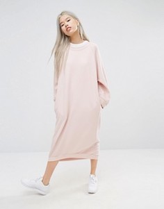 Трикотажное oversize-платье миди STYLENANDA - Розовый