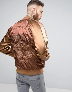 Куртка с вышивкой ASOS Souvenir - Коричневый
