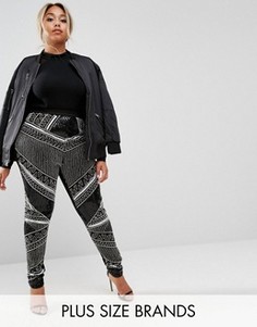 Леггинсы с отделкой Lovedrobe Luxe - Черный