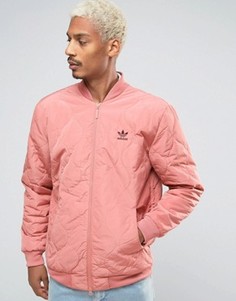 Розовая стеганая куртка-пилот adidas Originals Fallen Future BR1813 - Розовый