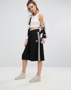 Черная юбка-шорты с тремя полосами Аdidas Originals - Черный Adidas